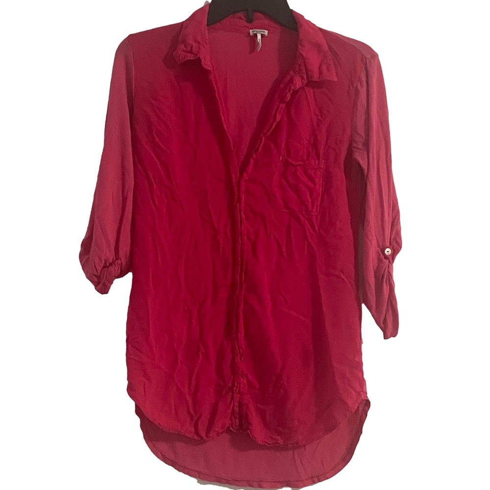 Splendid 3/4 Sleeve Pink Blouse